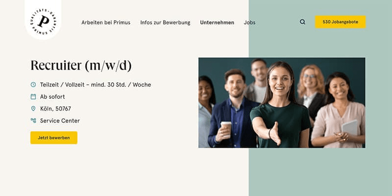 Primus Services Business/HR Website #2
